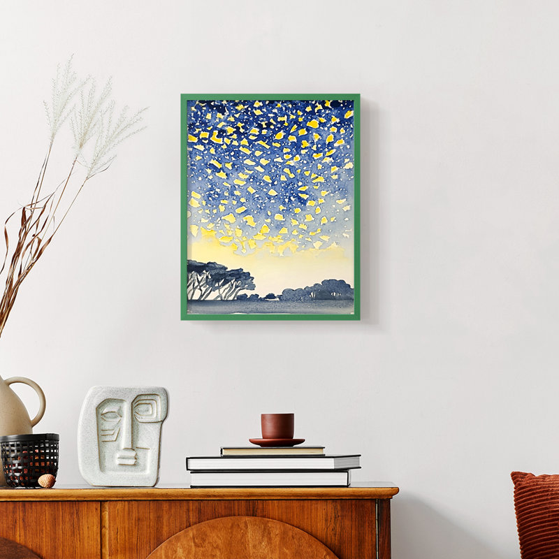 «LANDSCAPES Series XLV» par J Paul, H 11 po x l 9 po, Vert
