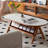 Log cream wind solid wood rock table