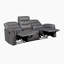 Canapé inclinable manuel double en microfibre polie 81,5 po Seese-1945859157