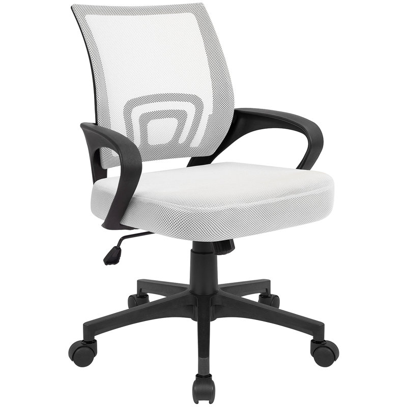 Chaise de bureau ergonomique en filet, Blanc