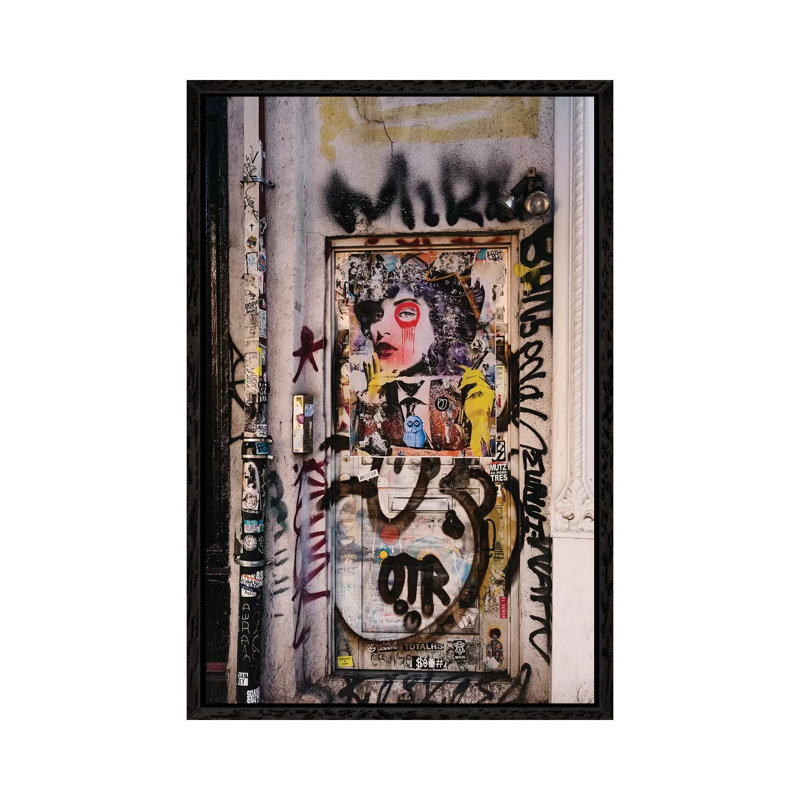 East Village Street II by Bethany Young - Print on Canvas, 101.6cm H x 66.04cm W x 3.81cm D, Black Framed