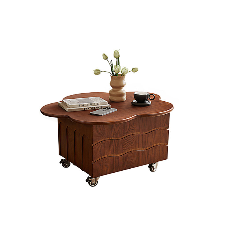 Minimalist Adjustable Height Irregular Petal-shaped Movable Side Table