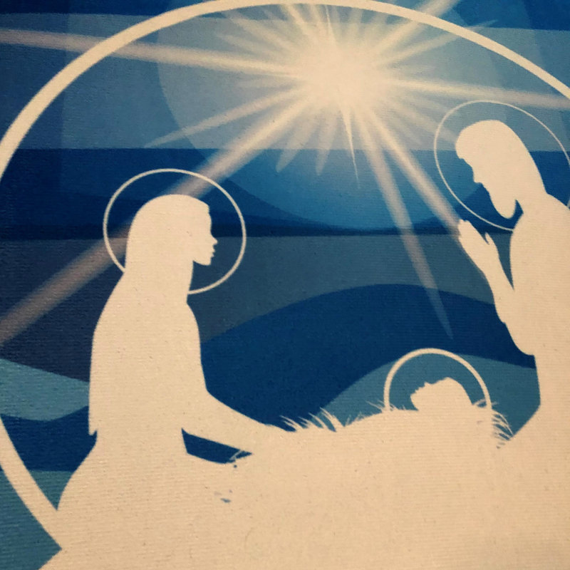 Nativity Deco Tree Skirt, 60" Round