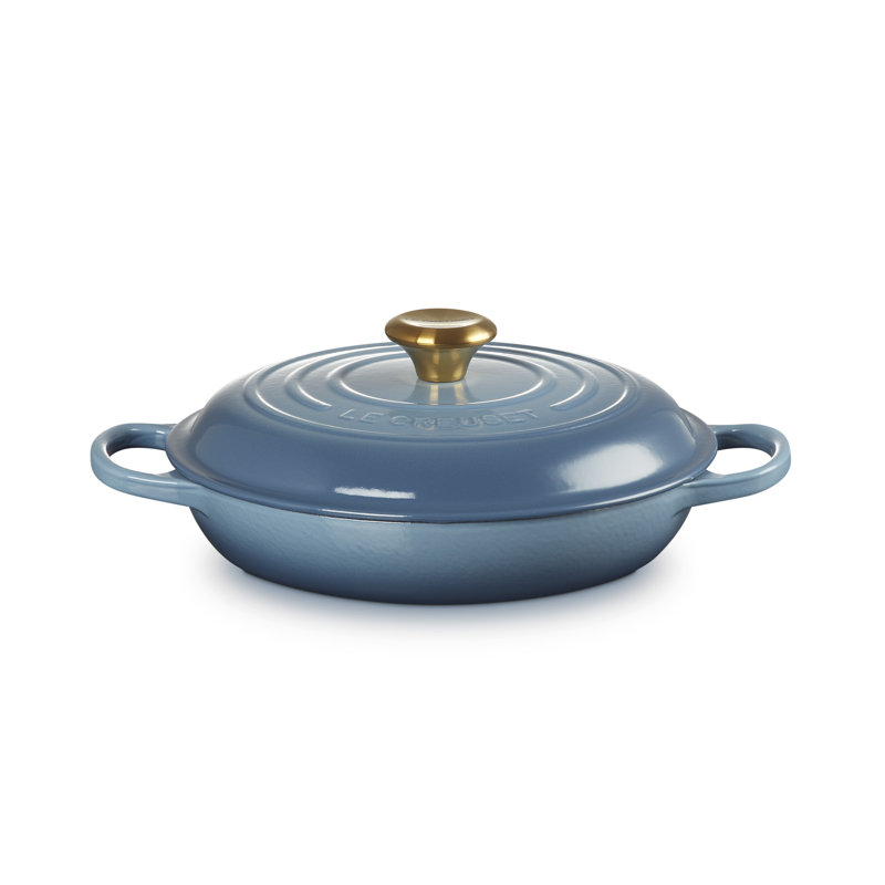 Le Creuset Cast Iron Shallow Casserole, Chambray, 26cm / 2.2L