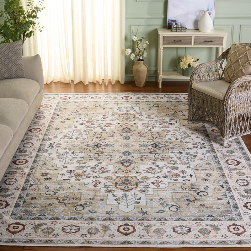 Tapis oriental lavable en machine Ceniya, Rectangle 8 pi x 10 pi