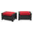 Mifflin 5 Piece Rattan Sunbrella Multiple Chairs Seating Group with Cushions-1191197473