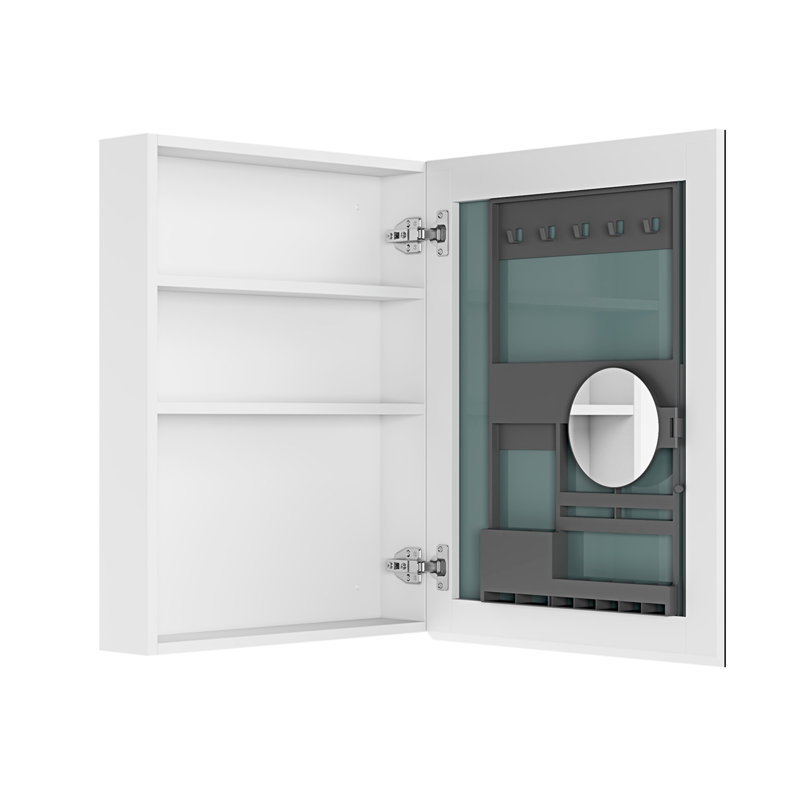 20'' W X 26'' H Surface Frameless Mirror Medicine Cabinet, 26" H x 20" W x 4.8" D