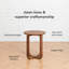 Sarves Solid Wood Cross Legs Side Table-221144381