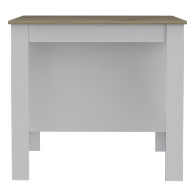 Kitchen Island Antibacterial Dozza,Three Shelves, Light Oak Finish