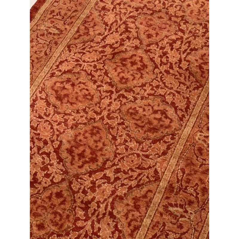Tapis de couloir oriental gris en laine noué à la main 2 pi 7 po x 13 pi 8 po Oriental