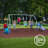 XDP Recreation Titan II Safe-Arch Swing Set for Backyard, Silver, Blue & Green