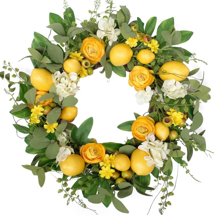Primrue Lemon/Floral Foam Wreath