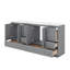 Meuble-lavabo autoportant de 72 po de style Shaker avec lavabo en céramique, tiroirs à fermeture en douceur et portes à fermeture en douceur-932496599