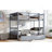 Twin Over Twin Rubber Wood Bunk Bed With 2 Drawers, Convertible Into 2 Twin Beds, Twin Size Bunk Bed With Ladder And Safety Guardrails-2010561864