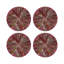 Pheasant Feathers Vegan Leather Round Pebble Placemat-1246054998
