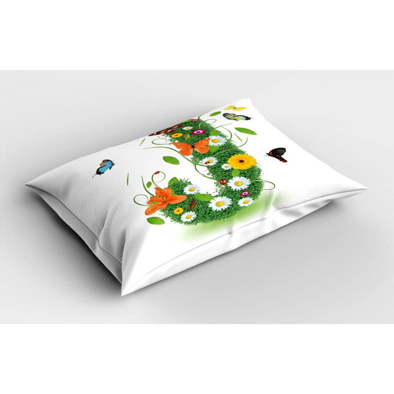 Green Polyester Microfiber Piece Sham, Queen