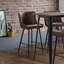 Precilla Upholstered Counter Stool with Metal Frame-424846770