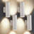 4-Pack 12" Modern LED Up and Down Wall Sconce – Aluminum  Round Wall Light, IP65 Waterproof-692473964
