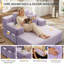 Canapé-lit convertible surdimensionné en velours côtelé de 60,2 po, méridienne 2 en 1 avec coussin à ressorts, larges accoudoirs et pochette de rangement, méridienne confortable, fauteuil de lecture pour le salon, la chambre à coucher, le dortoir et la chambre d'amis-1412064079