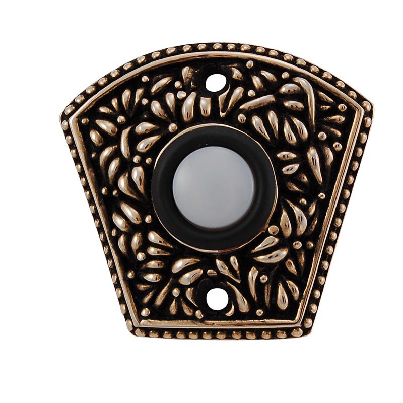 San Michele Fan Push Button, Antique Gold