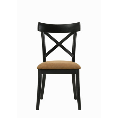 Ensemble de 2 chaises d'appoint en cuir brun Hillary