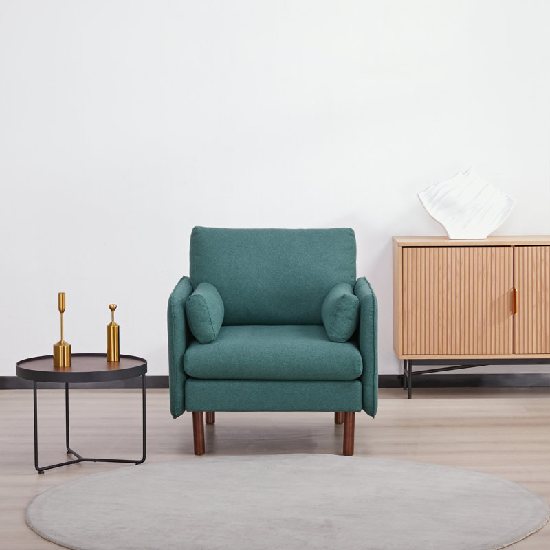 Fauteuil Reachel, Polyester vert