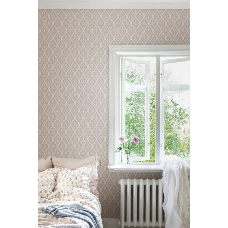 Lofstad Damask Wallpaper Roll, Garden Green