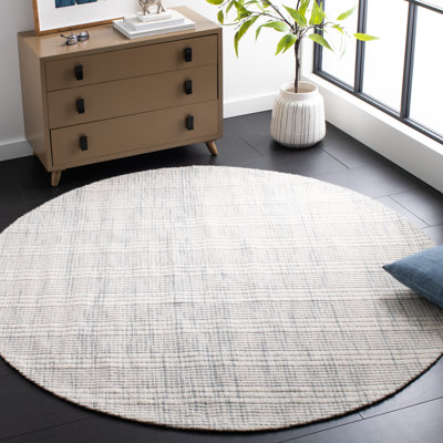 Tapis gris / beige en laine tissé à la main Hoxton