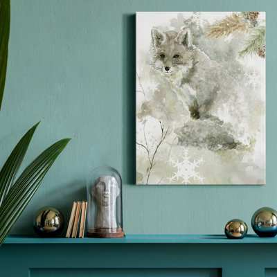 " Winter Lodge Fox " Painting Print