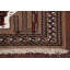 Tapis unique en laine noué à la main Balouch brun 2 pi 7 po x 3 pi 7 po New Age