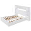 Grand lit en bois avec armoire tout-en-un, tablette et prises, blanc (ancien SKU: LP000742AAK)