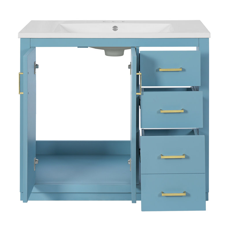 36'' Bathroom Vanity with Ceramic Sink Combo