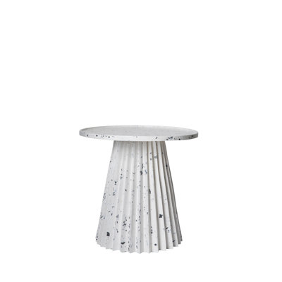 MashT Terrazo Pedestal End Table