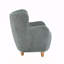 Fauteuil d'appoint incurvé rembourré à oreilles