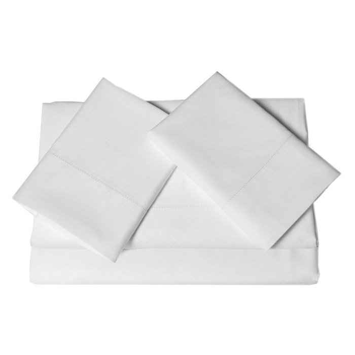 600 Thread Count 100% Cotton Extra Deep Pocket Sheet Set, Queen Sheet Set with 2 Pillowcases, White