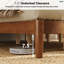 Lit plateforme en bois de pin massif de style Mid-Century moderne, brun-507542020-507542026