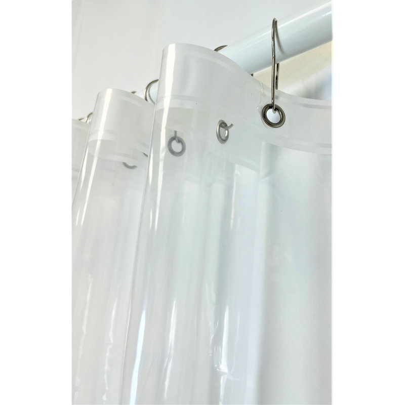 Doublure de rideau de douche transparente (doublure seulement), 72" H x 72" W