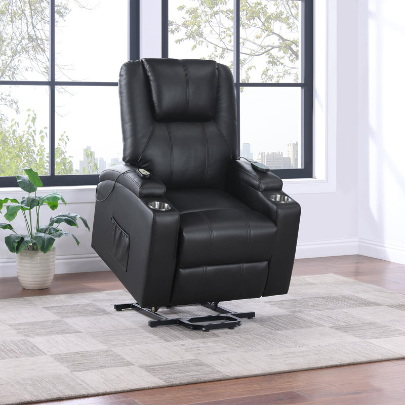 Fauteuil inclinable électrique de massage Neruda, Noir, noir, noir, noir
