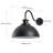 1-Lamp black round dimmable wrought iron wall lamp