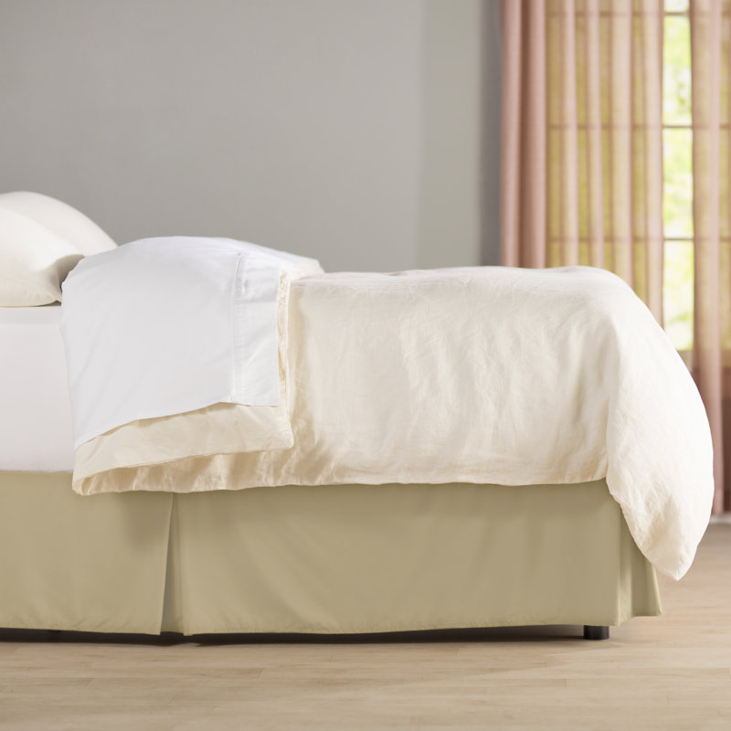 Jupe de lit en microfibre 14 po - Basics by Wayfair ™, Crème, Double