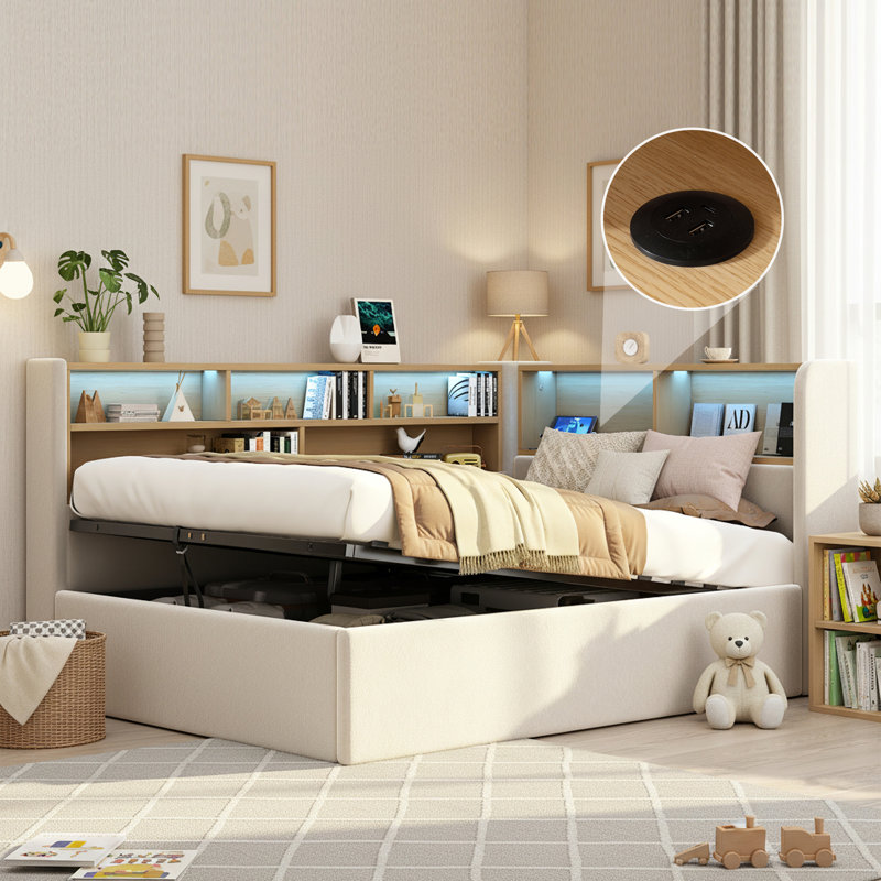 Metal Daybed, Beige, Single