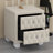 Elegant Button-Tufted Nightstand with Drawers, Crystal Handle, and Storage Design-1059315232