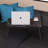 InterGo Foldable Table, Portable Laptop Desk, Bed Table Tray Breakfast And Computer Stand in, Black Marble