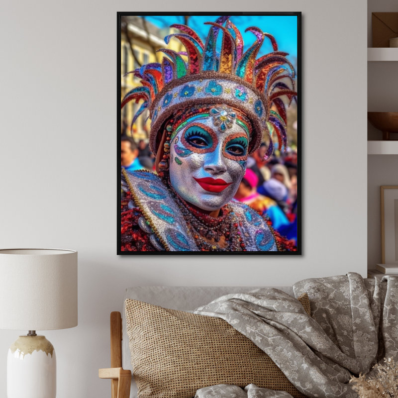 New Orleans Mardi Gras Celebrations IV, Cadre flottant noir, H 32 po x l 24 po x P 1 po