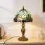 Lampe de table tiffany avec ampoule en verre coloré 14,7 po H Tiffany