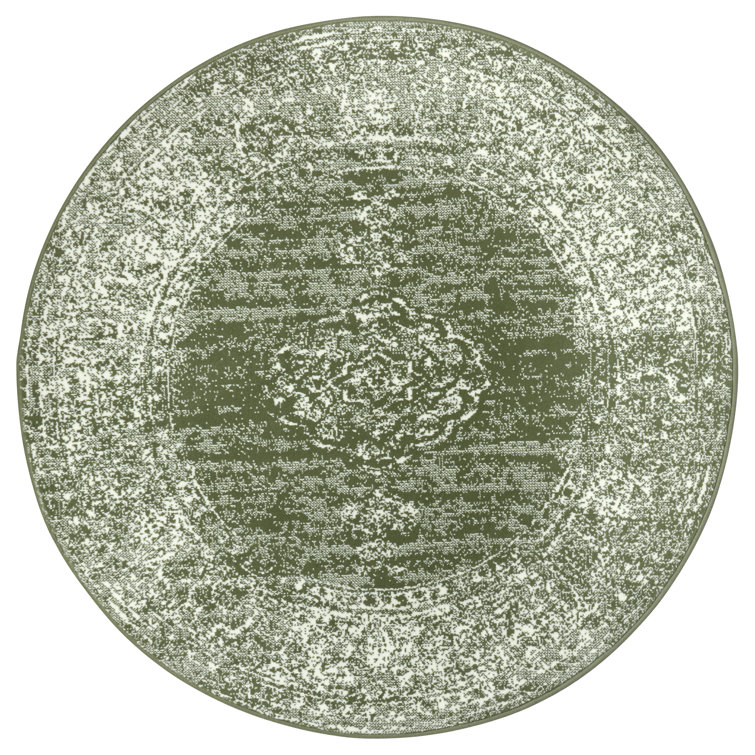 Designer velor rug Mridional green