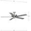 52 po Ventilateur de plafond transitionnel à moteur à courant alternatif 5 pales noir mat-21318607