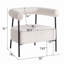 Fauteuil d'appoint rembourré Boucle