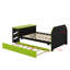 Lit de jour en bois avec lit gigogne simple, bureau et port USB-1165537116