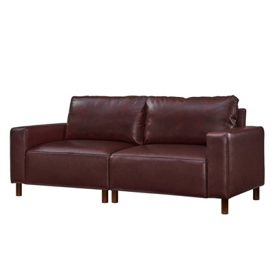 78.5" Big Loveseat for Living Room,Apartment,Upholstered Breathable Faux Leather PU Couch,Loveseat